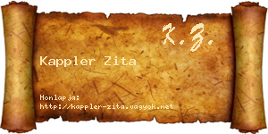Kappler Zita névjegykártya